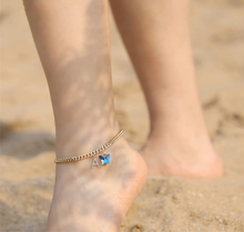 Load image into Gallery viewer, Butterfly Initial Anklet
